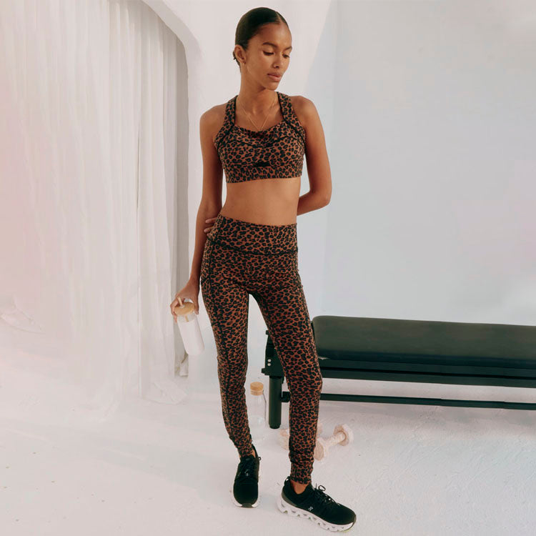 Leopard Print Leggings for Women - High Waist Gym Yoga Workout