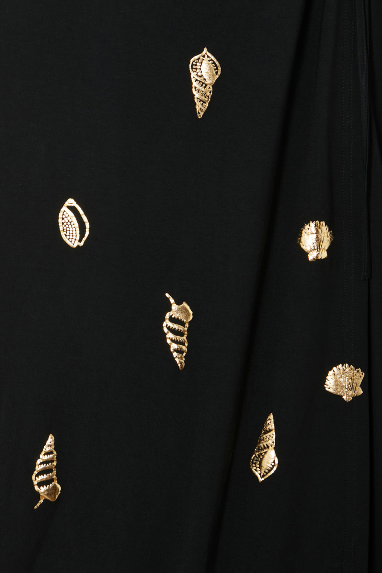 Black Wrap Tie Midi Dress - Leia Casual T-Shirt Style