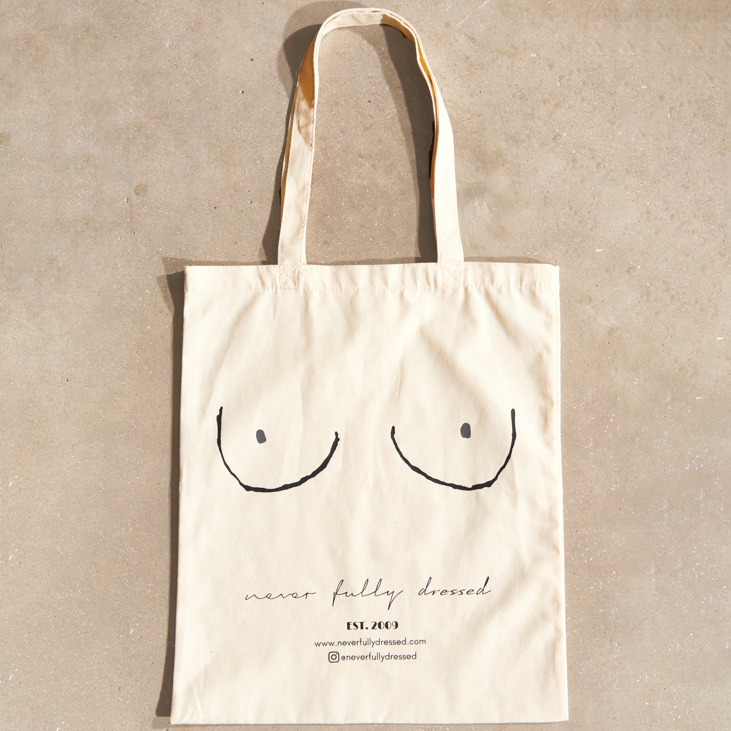 Cream Boob Print Tote Bag - UK Design