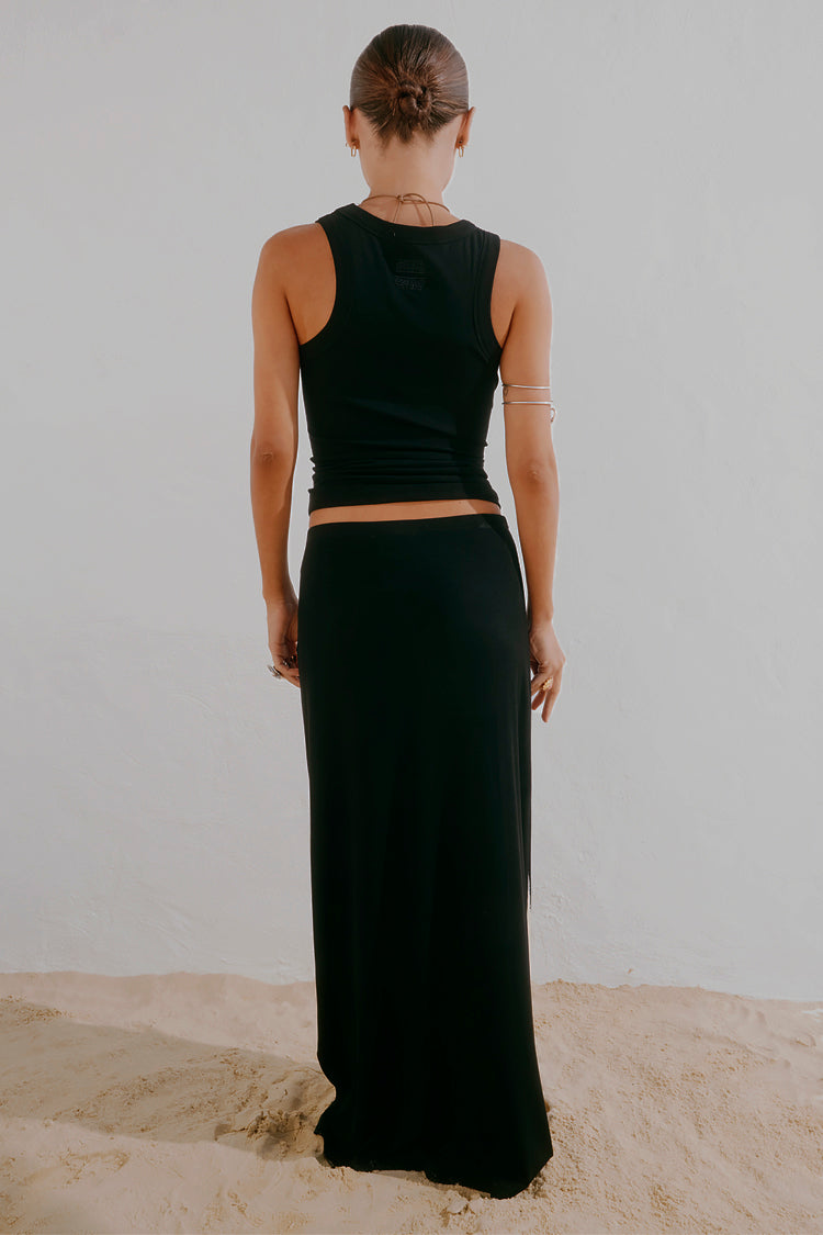 Black Sun Print Midi Skirt – Sol Dorris Beachwear