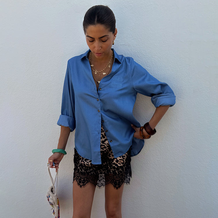Chambray Miley Shirt for Women - Lightweight & Breastfeeding Friendly