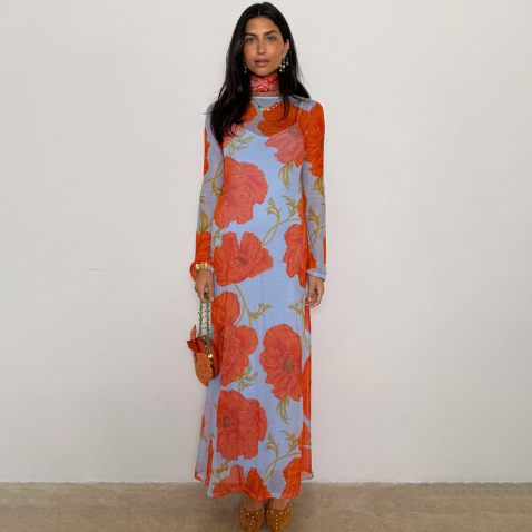 Blue Poppy Aria Petite Dress