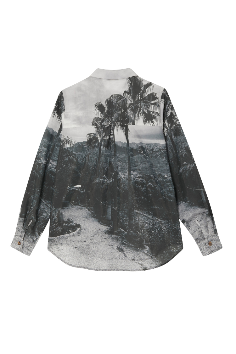 Mallorca Cristi Relaxed Fit Shirt - Grey Lyocell Blouse