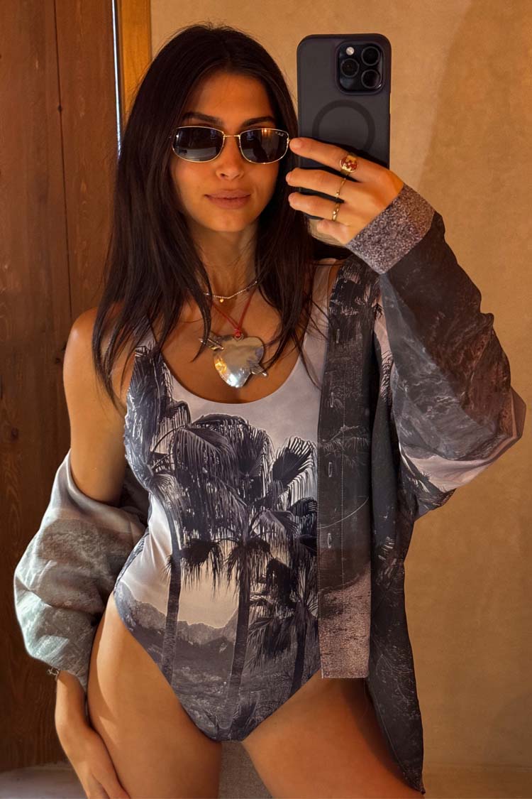 Mallorca Cristi Relaxed Fit Shirt - Grey Lyocell Blouse