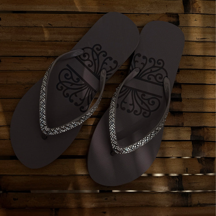 NFD Sparkle Flip Flops with Cushioned Sole for Beach & Summer