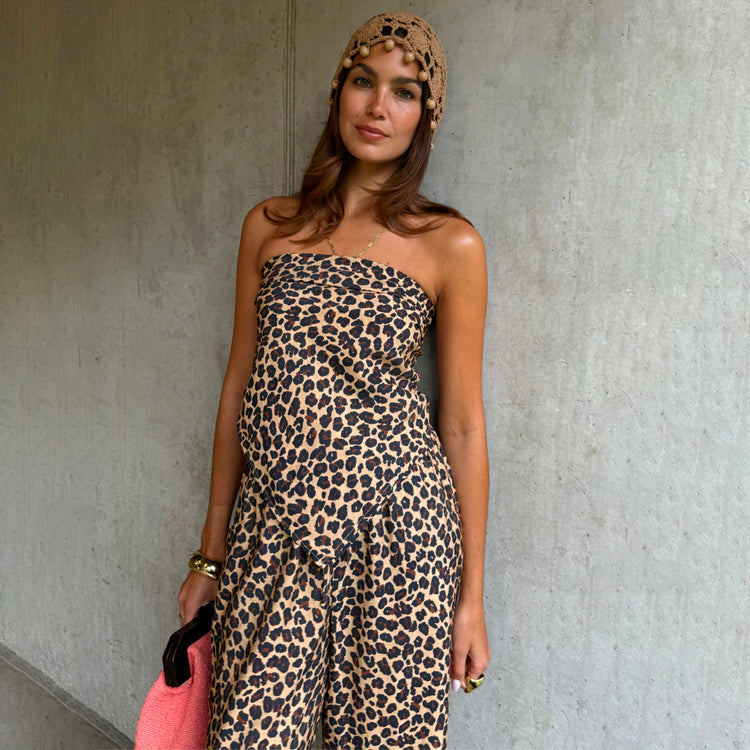 Leopard Print Scarf - Lucia Viscose Wrap & Headband